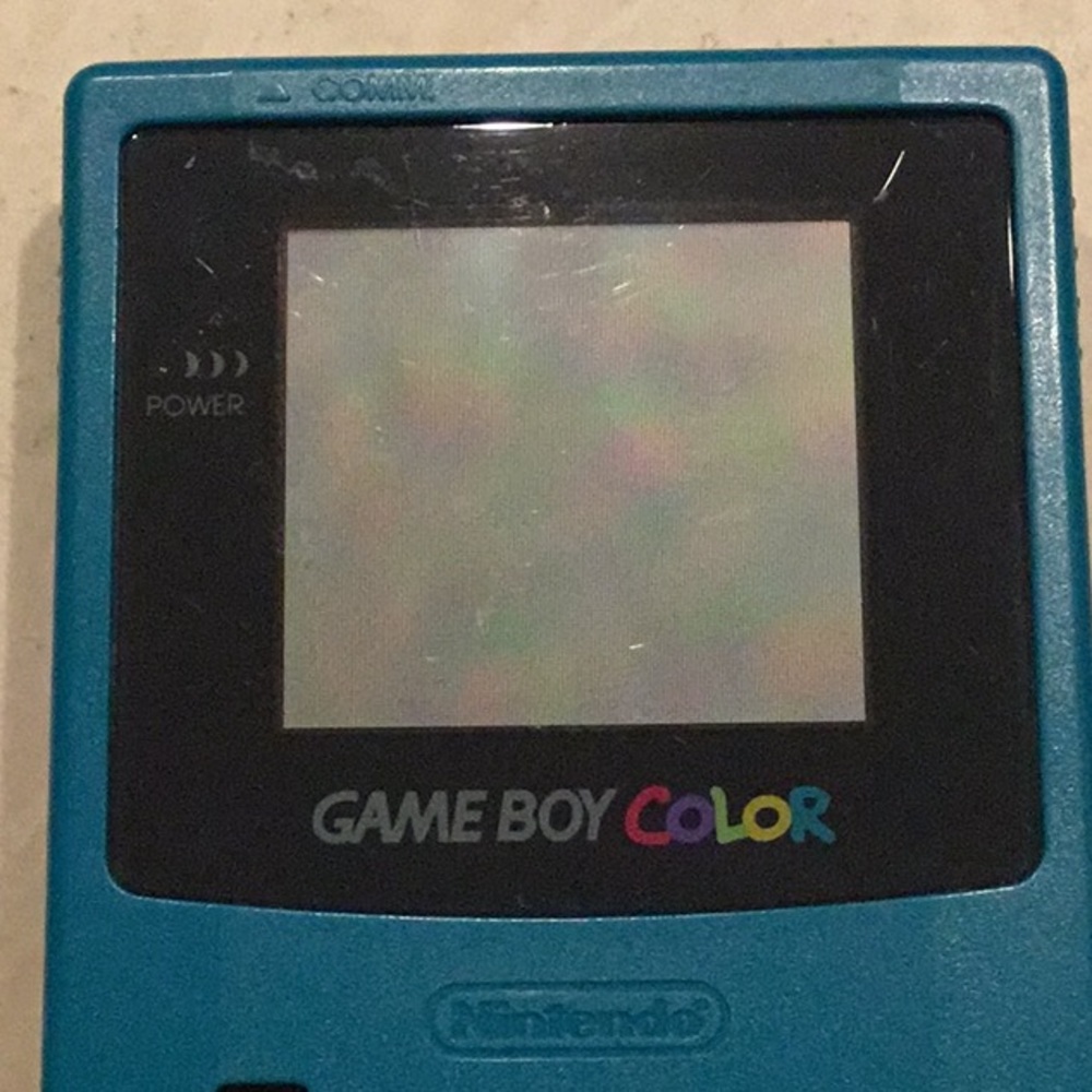 Nintendo Gameboy Color Console System Teal Blue Handheld Game Boy Authentic - Picture 3 of 16